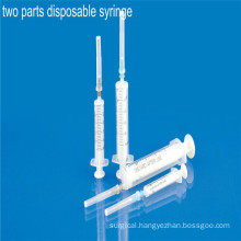 Medical Disposable Two Parts Syringe with Needle CE ISO SGS GMP TUV